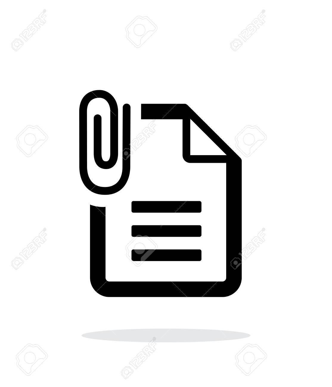 白い背景の上の添付テキスト ファイル アイコン のイラスト素材 ベクタ Image