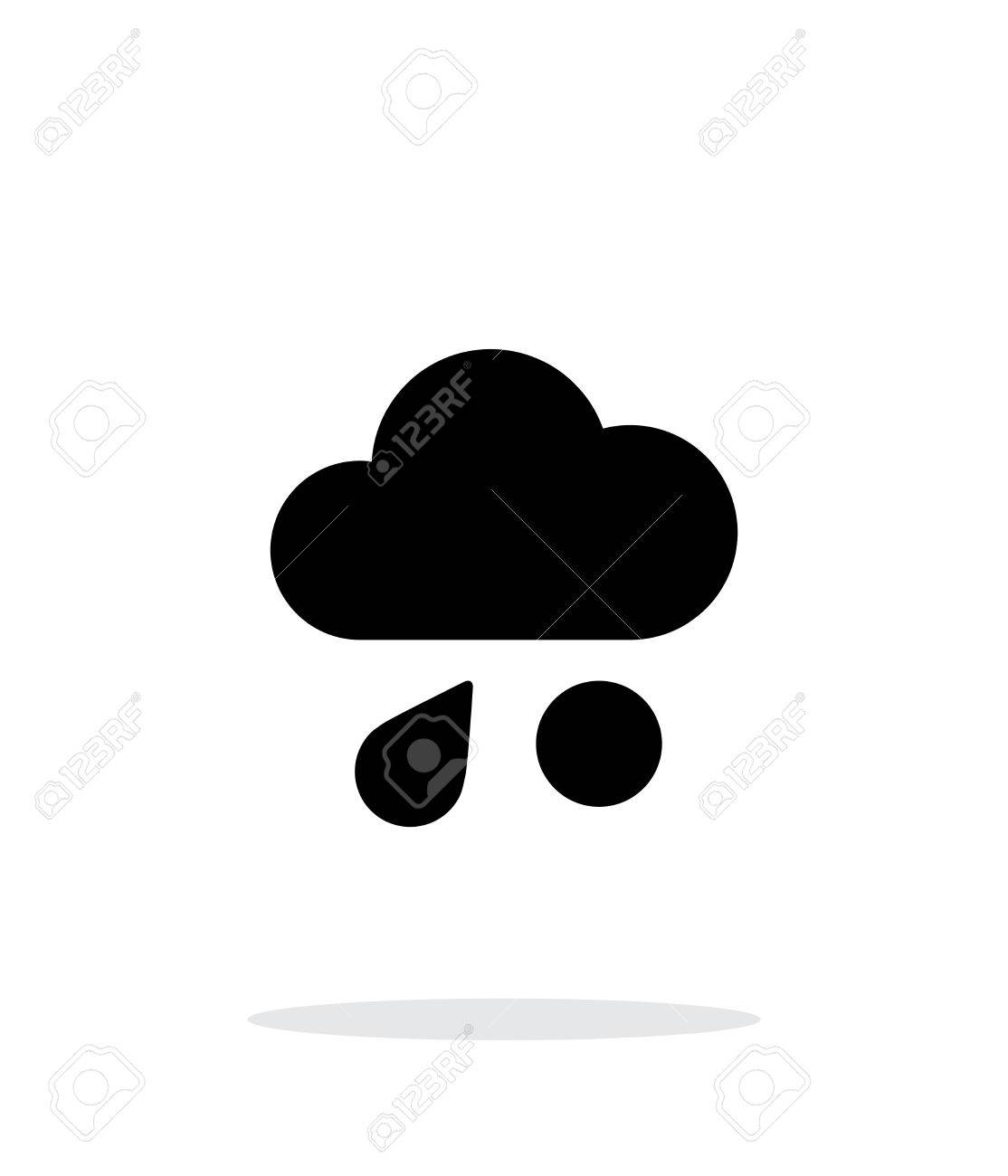白い背景にあられの天気アイコンと雨します のイラスト素材 ベクタ Image 34373364