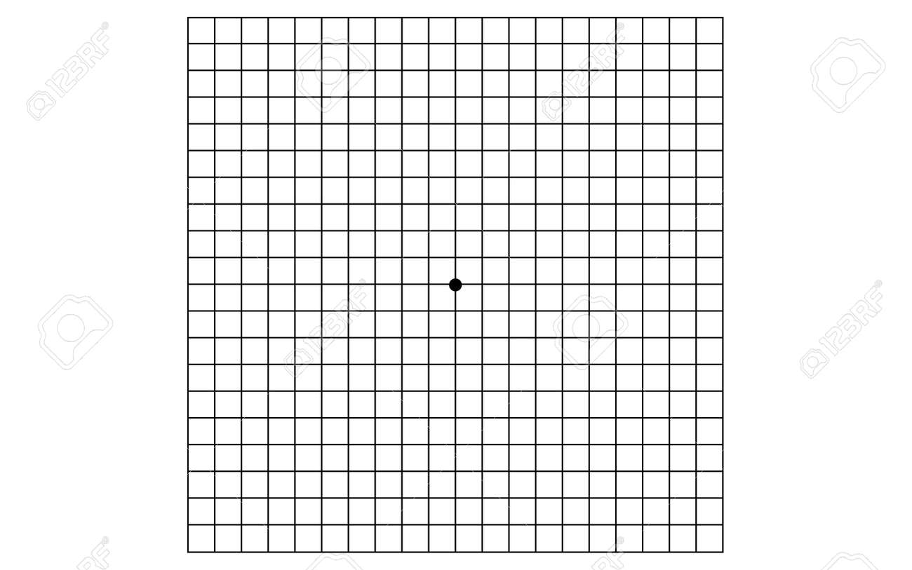 アムスラーチャート、視野異常のセルフチェックシートのイラスト素材・ベクター Image 184451570