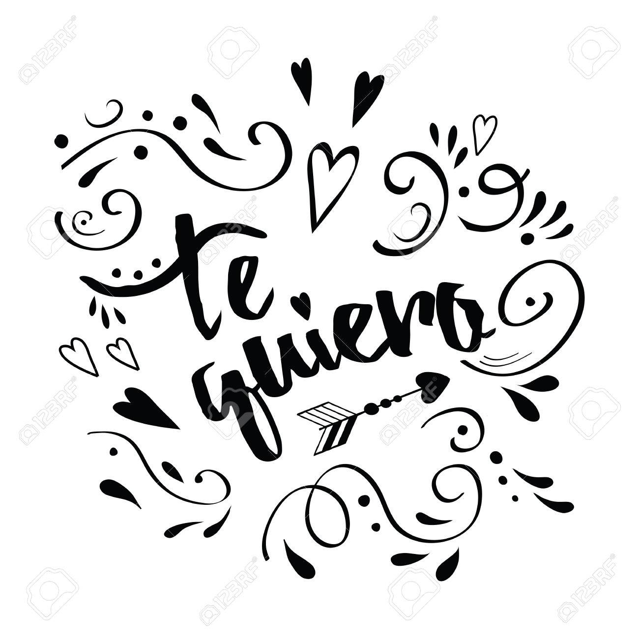 vector manuscrito caligrafía romántica diagonal banner in spanish te