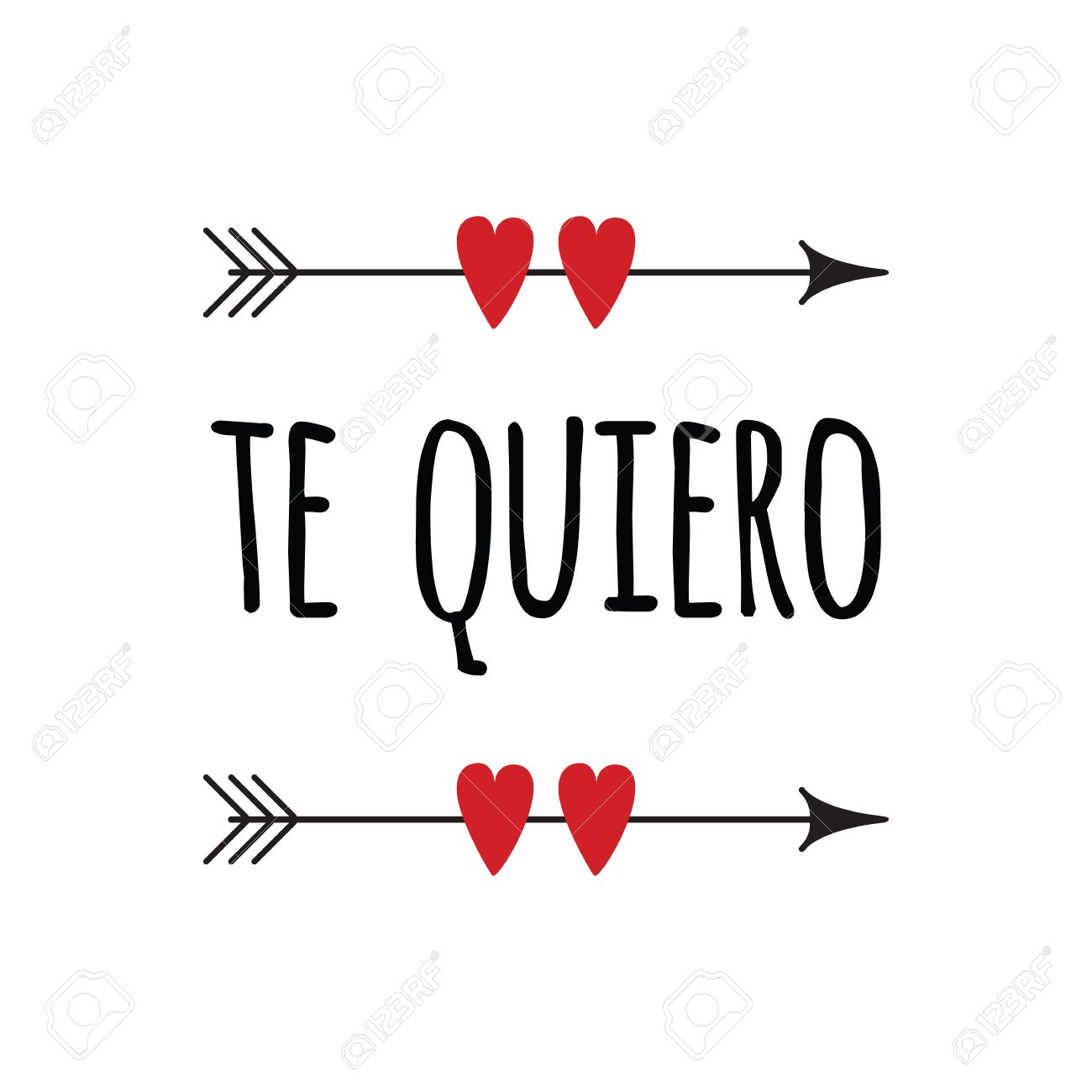 Citation Inspirante Dessinee A La Main En Espagnol Je T Aime Typographie Retro Style De Lettrage De Calligraphie Banque D Images Et Photos Libres De Droits Image