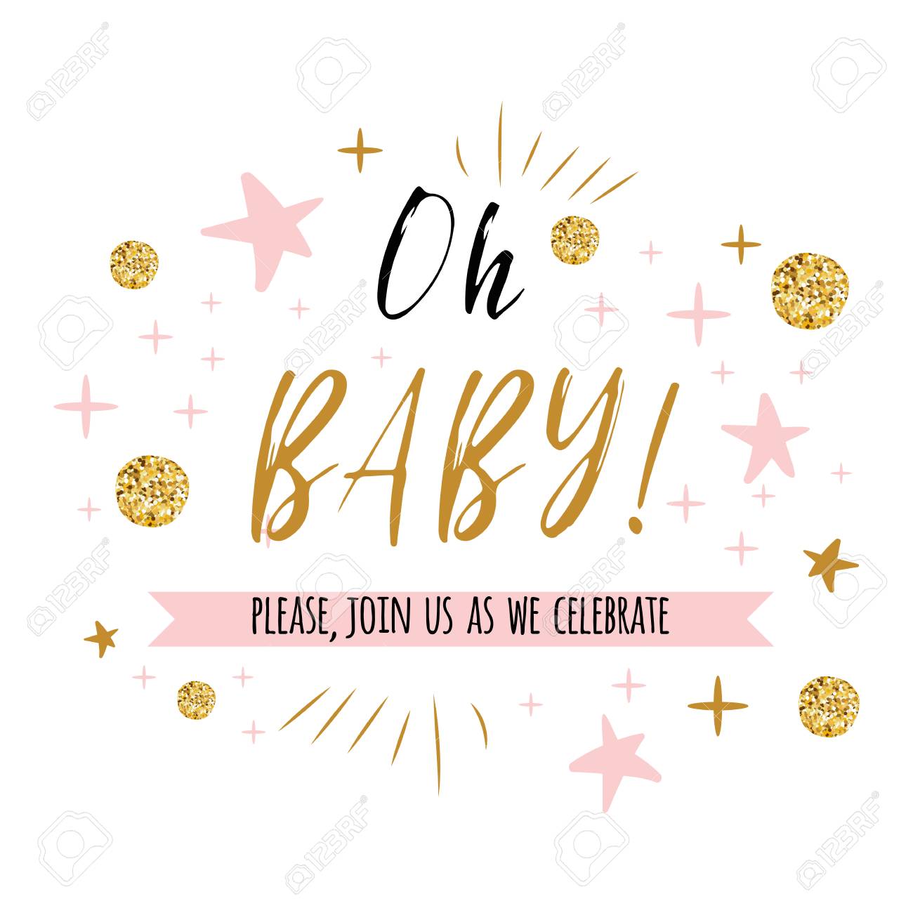 Ggentle Oh child words and phrases with lovely gold, red hues for female kid.. photograph relating to Baby Shower Card Printable named Ggentle Oh child terms with lovable gold, red colours for lady boy or girl..