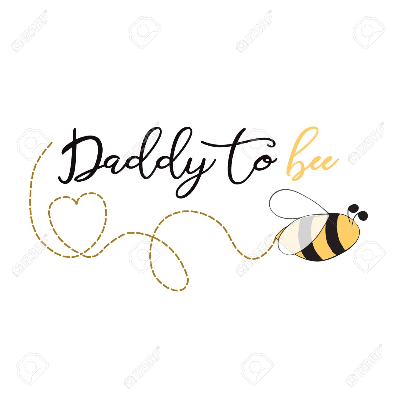fathers day banner design with text daddy to bee decorated trace