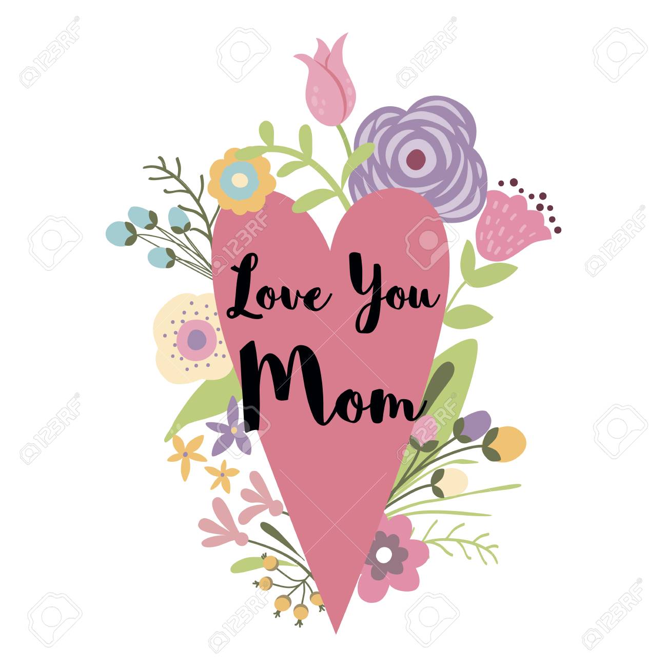 Love You Mom Happy Mothers Day Greeting Card Beautiful Flowers Royalty Free Cliparts Vectors And Stock Illustration Image Love You Mom Happy Mothers Day Greeting Card Beautiful Flowers Royalty Free Cliparts Vectors And Stock Illustration Image