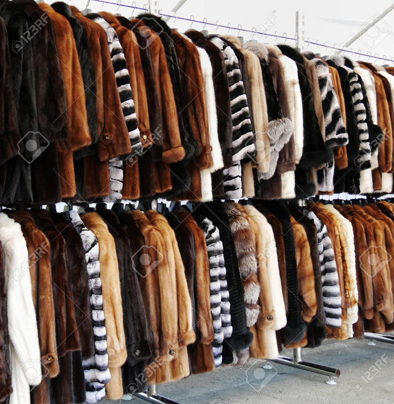 mink fox fur coat