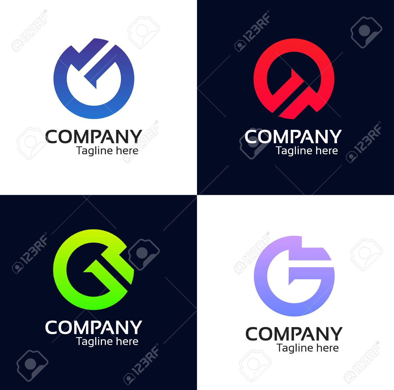 抽象的な円記号企業ロゴ アイコン ベクトル デザイン のイラスト素材 ベクタ Image 6287