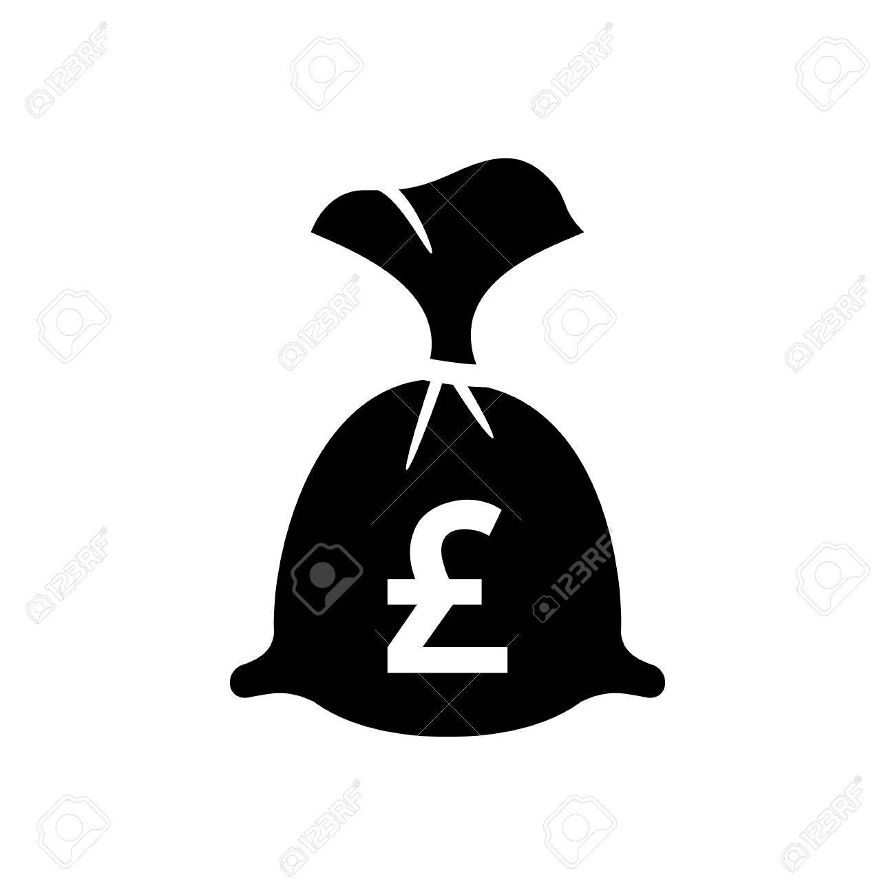 English Pound Money Bag Icon. Pound Currency Sign Royalty Free SVG,  Cliparts, Vectors, and Stock Illustration. Image 45800541.