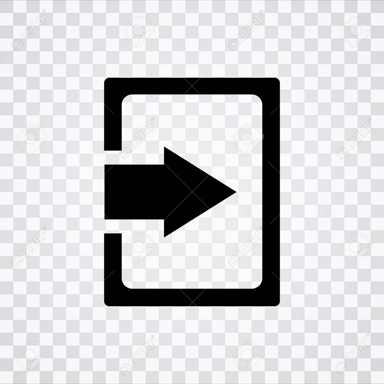 ログアウト ログイン アイコン サインアウト ボタンを 輸出ドキュメント概念のイラスト素材 ベクタ Image