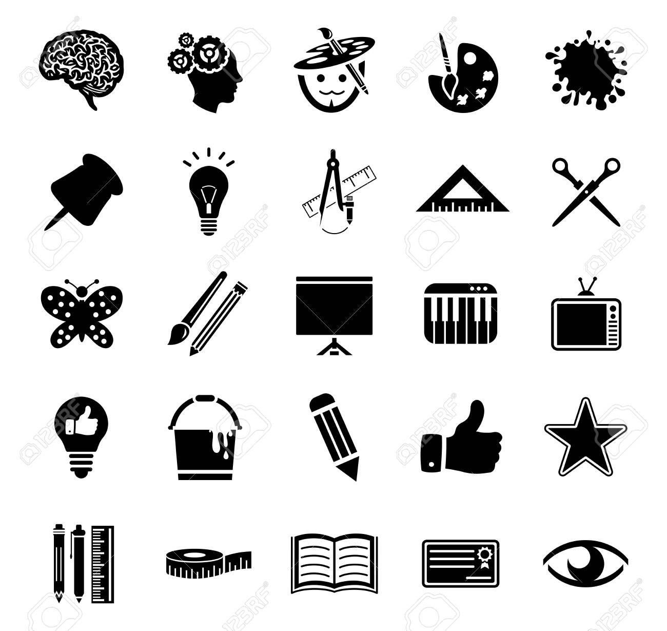 Vector Art Icons. Graphic Design Concept - Drawing And Painting Tools,  Illustrations Sign Symbols Royalty Free SVG, Cliparts, Vectors, and Stock  Illustration. Image 113028697.