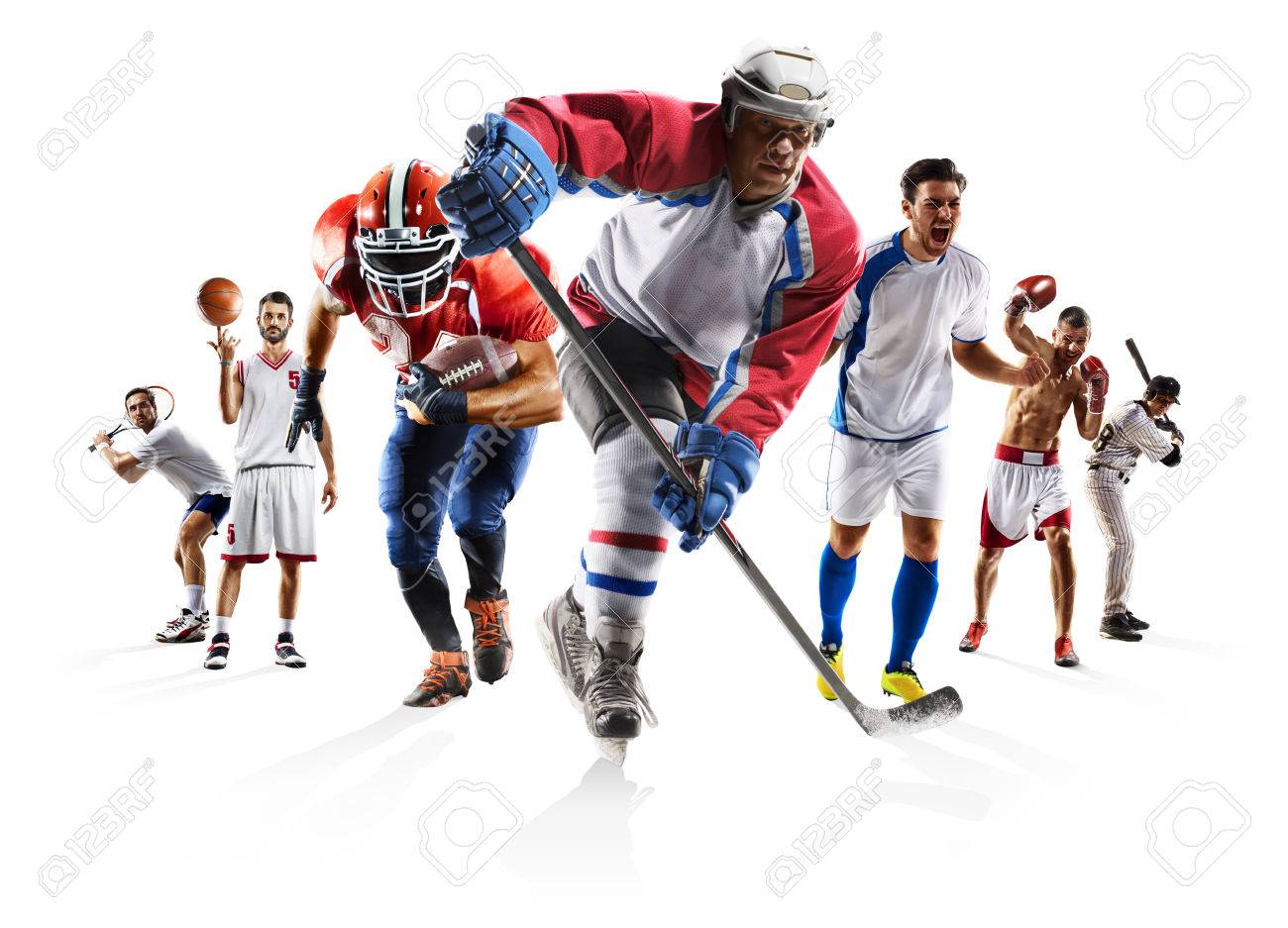 Sport collage boxing soccer american football basketball baseball ice hockey etc - 79377448 Sport collage boxing soccer american football basketball baseball ice hockey etc - 79377448