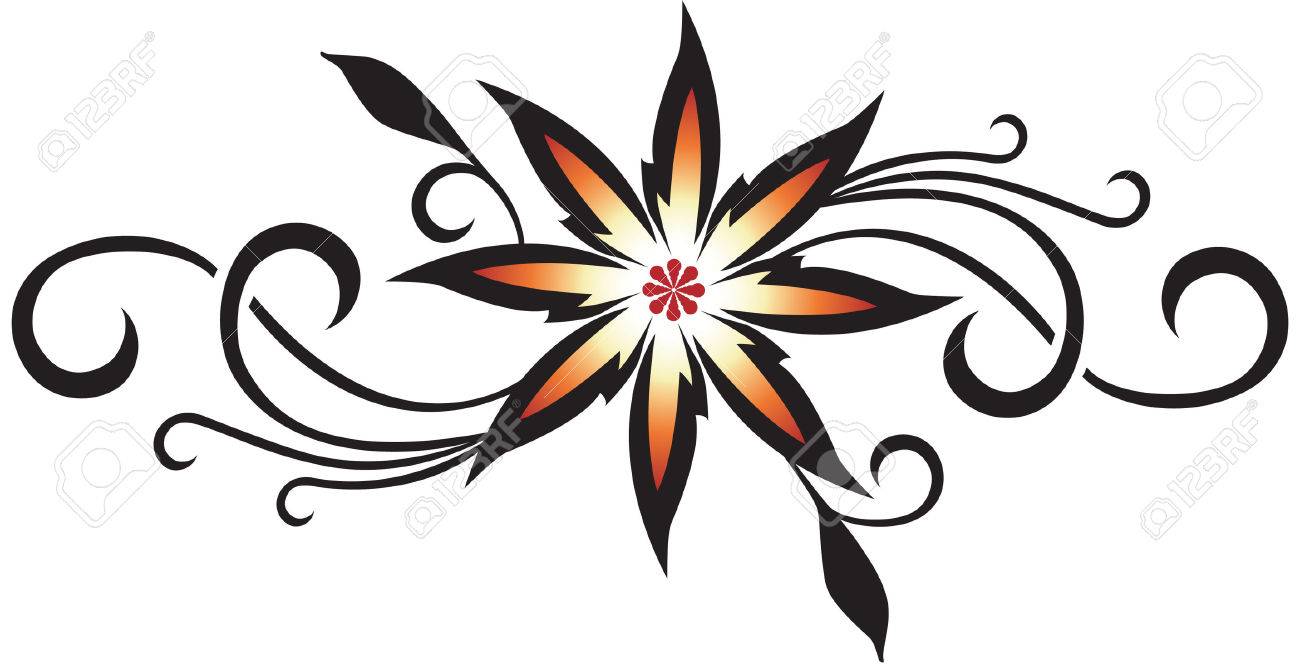sharp vector design with swirling leaves and patterns royalty free swirling design