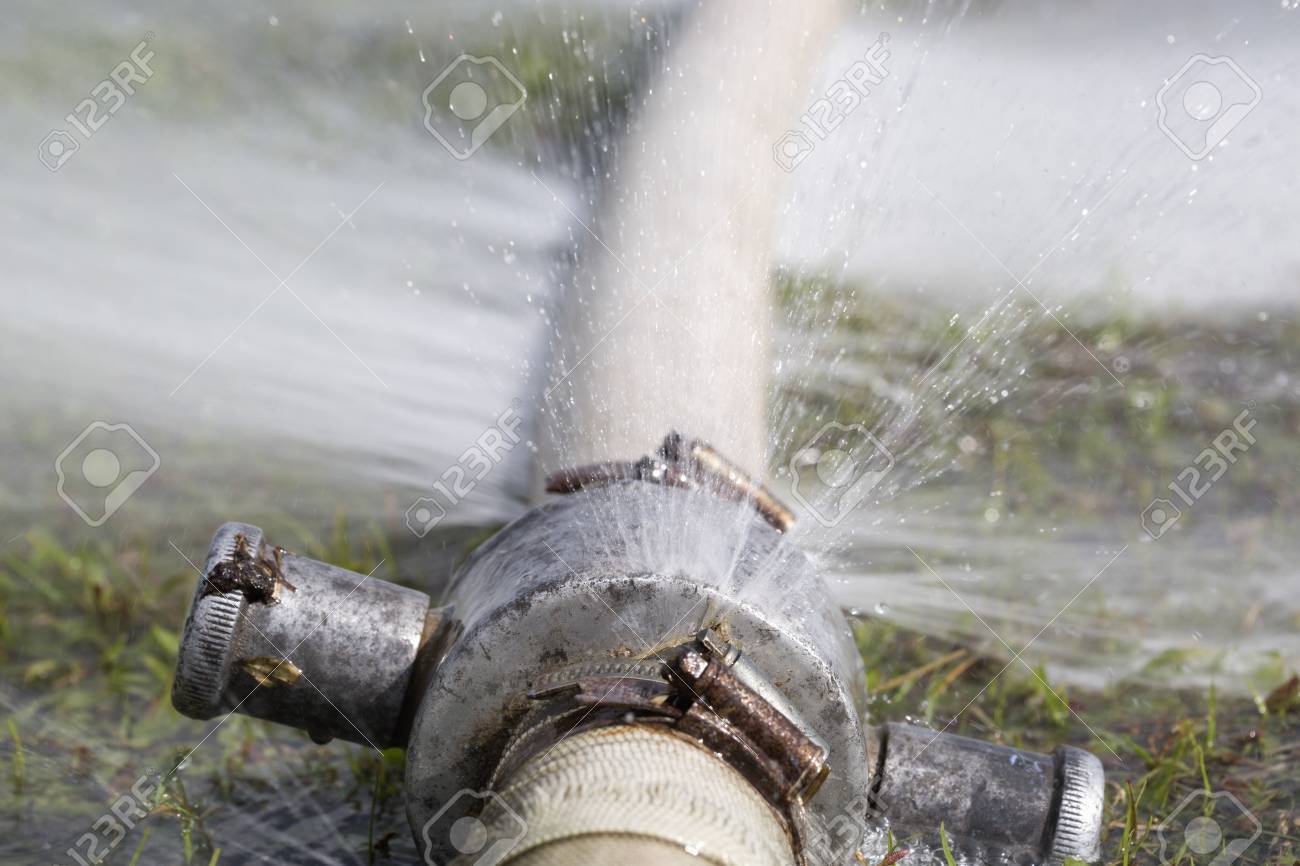 wasting water - water leaking from hole in a hose - 50408276 wasting water - water leaking from hole in a hose - 50408276