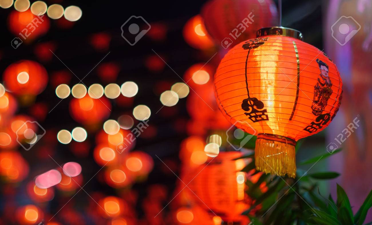 chinese new year lanterns in china town stock photo picture and