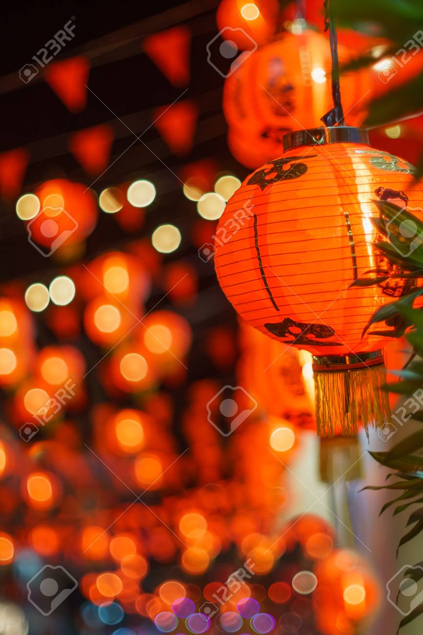 chinese new year lanterns in china town stock photo picture and