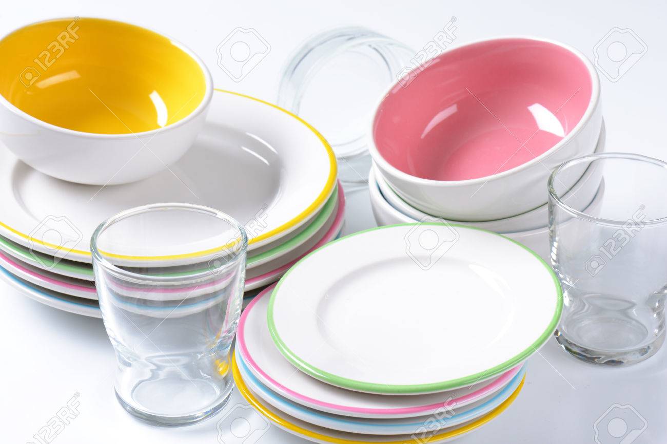 Dinner Set Consisting Of Deep Bowls Dinner Plates Side Plates - Dinner Set Consisting Of Deep Bowls Dinner Plates Side Plates And Glassesstock Photo dinner set consisting of deep bowls dinner plates side plates - dinner set consisting of deep bowls dinner plates side plates and glassesstock photo