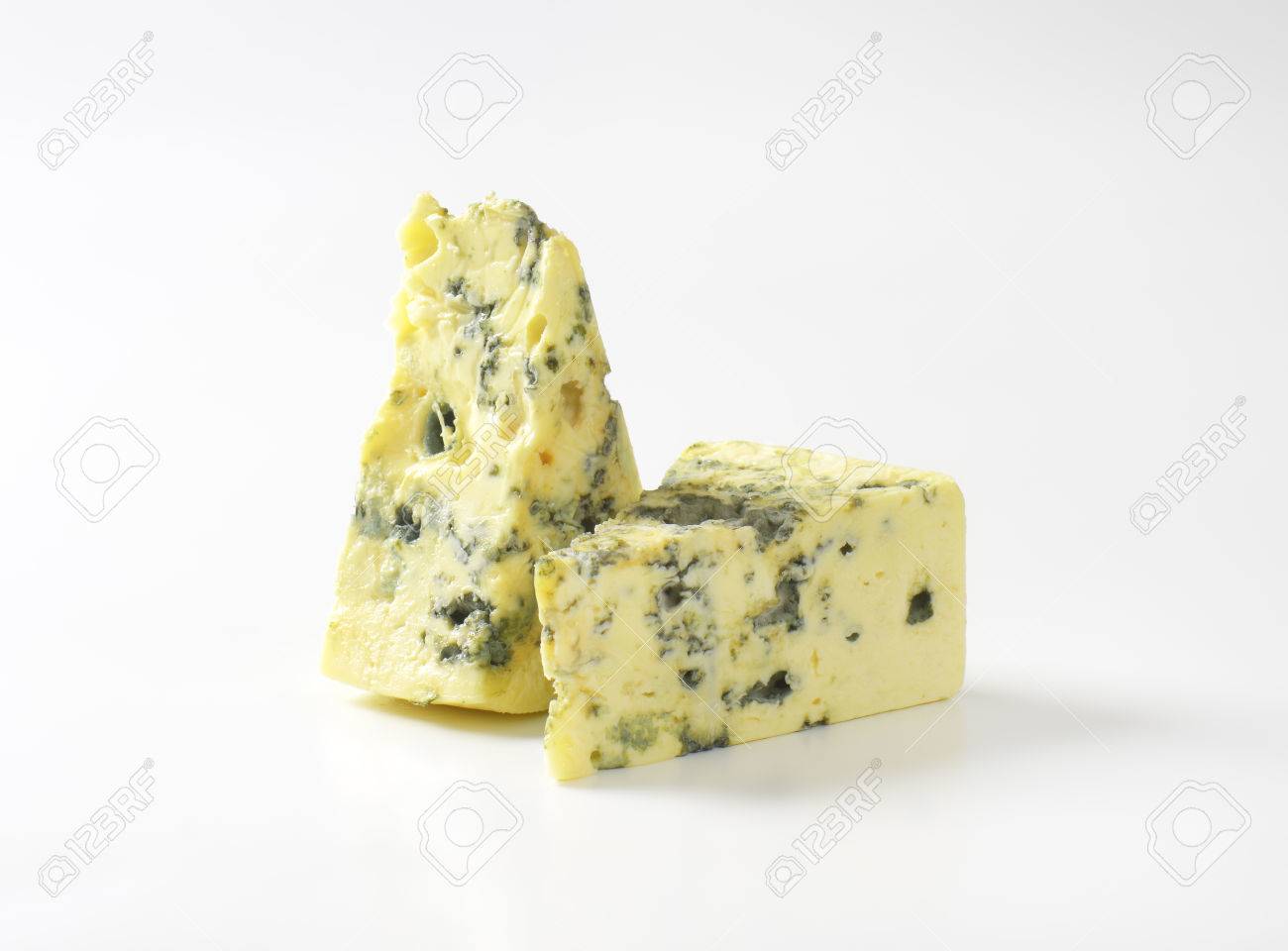 two wedges of french blue cheese stock photo picture and royalty