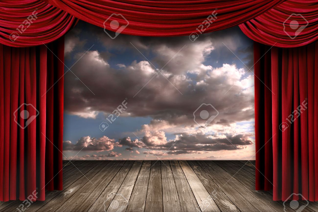 Belle Scène Avec Les Rideaux De Théâtre De Velours Rouge Et Fond De ... Belle Scène Avec Les Rideaux De Théâtre De Velours Rouge Et Fond De ...