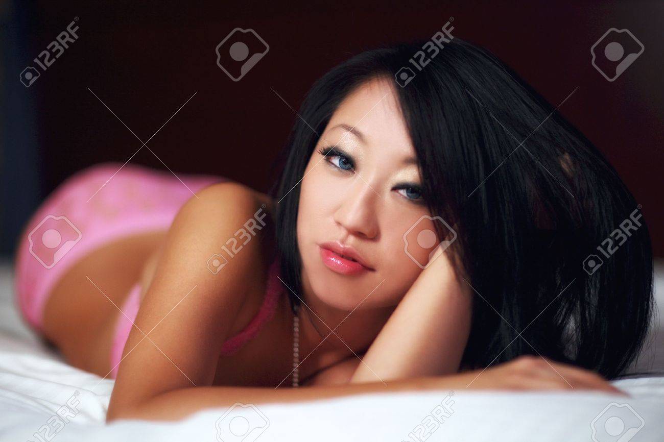 Sexy Asian Woman Wearing Lingerie In
