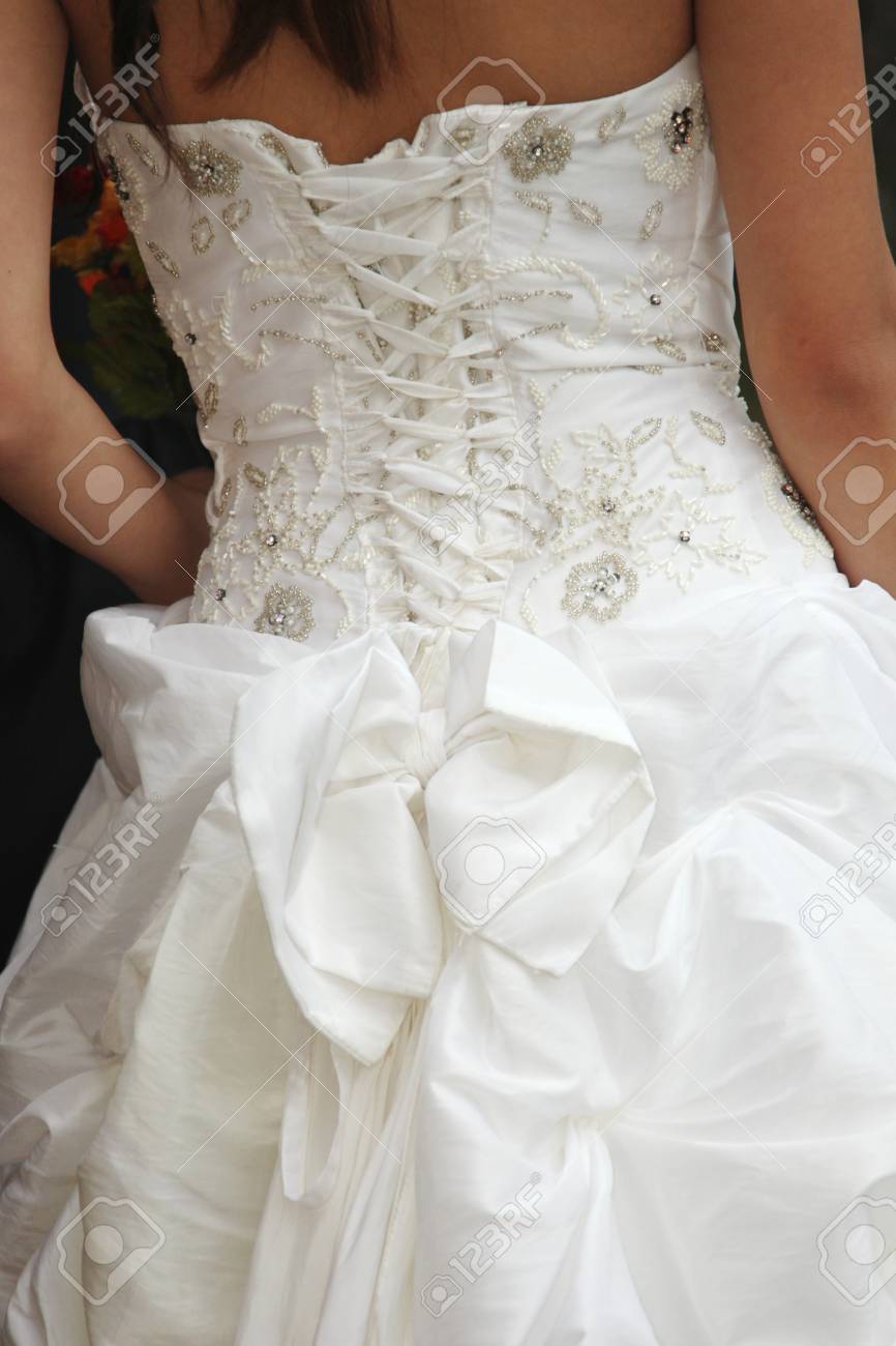 Asian American Wedding Couple Outdoors Stock Photo Picture And