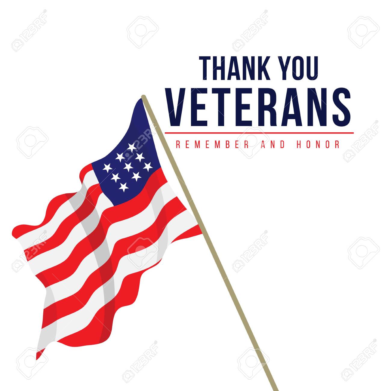Thank You Veterans Vector Template Design Illustration Royalty Free Cliparts Vectors And Stock Illustration Image 122571418