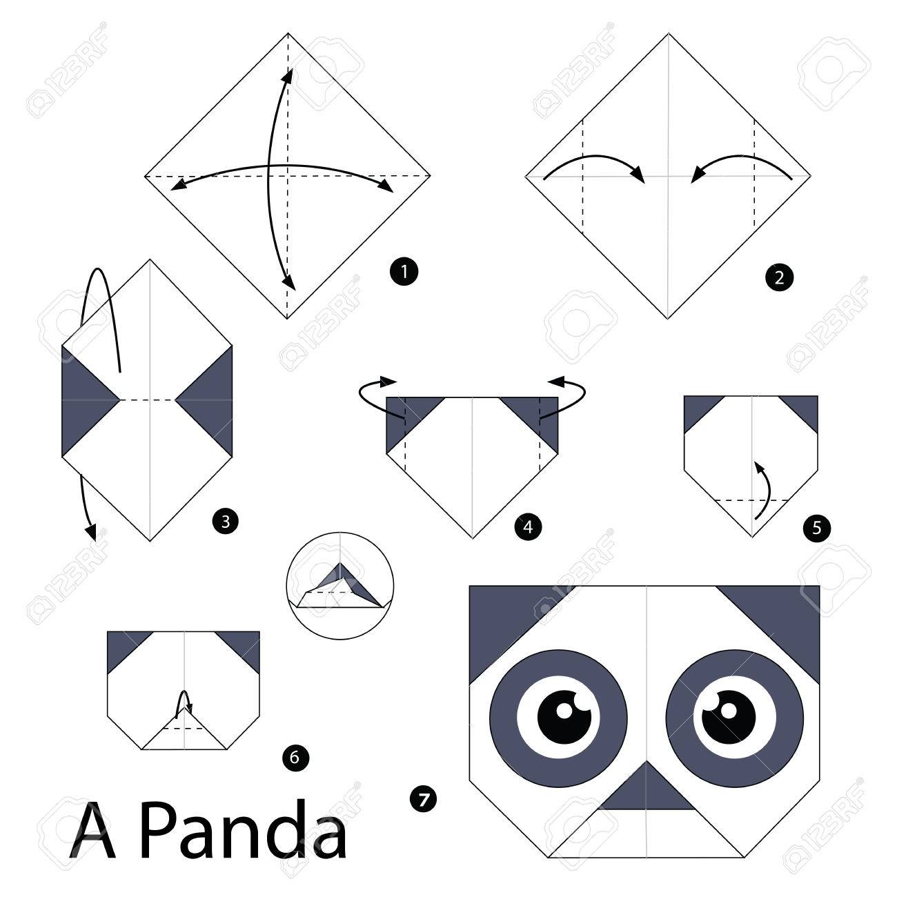 Step By Step Instructions How To Make Origami A Panda