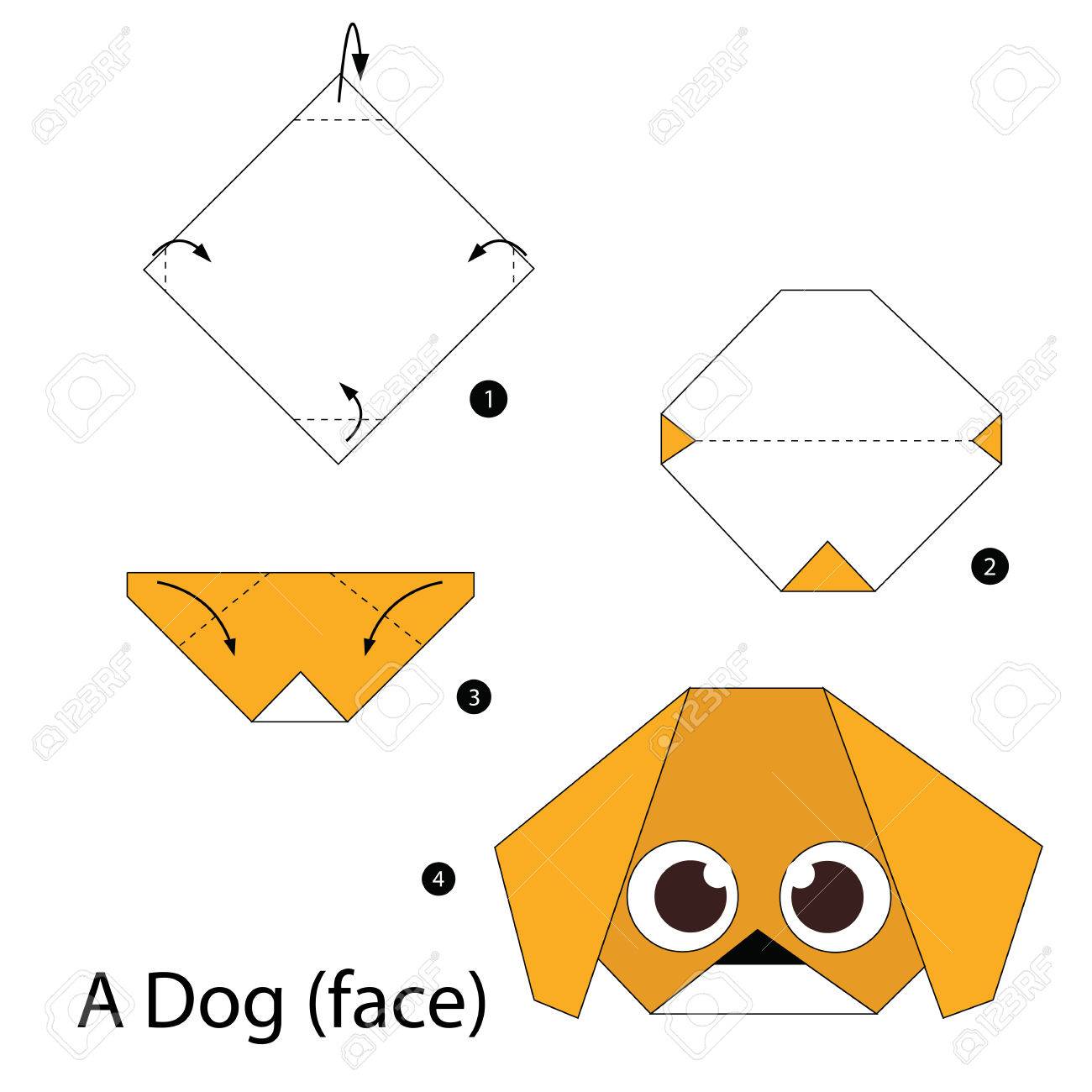 Instrucciones Paso A Paso Cómo Hacer Origami Un Perro