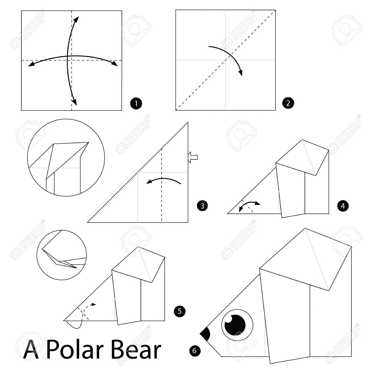 Step By Step Instructions How To Make Origami A Polar Bear