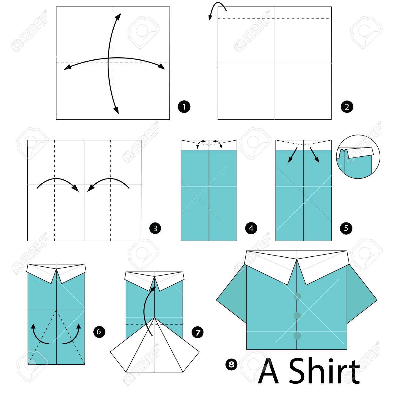 Step By Step Instructions How To Make Origami A Shirt