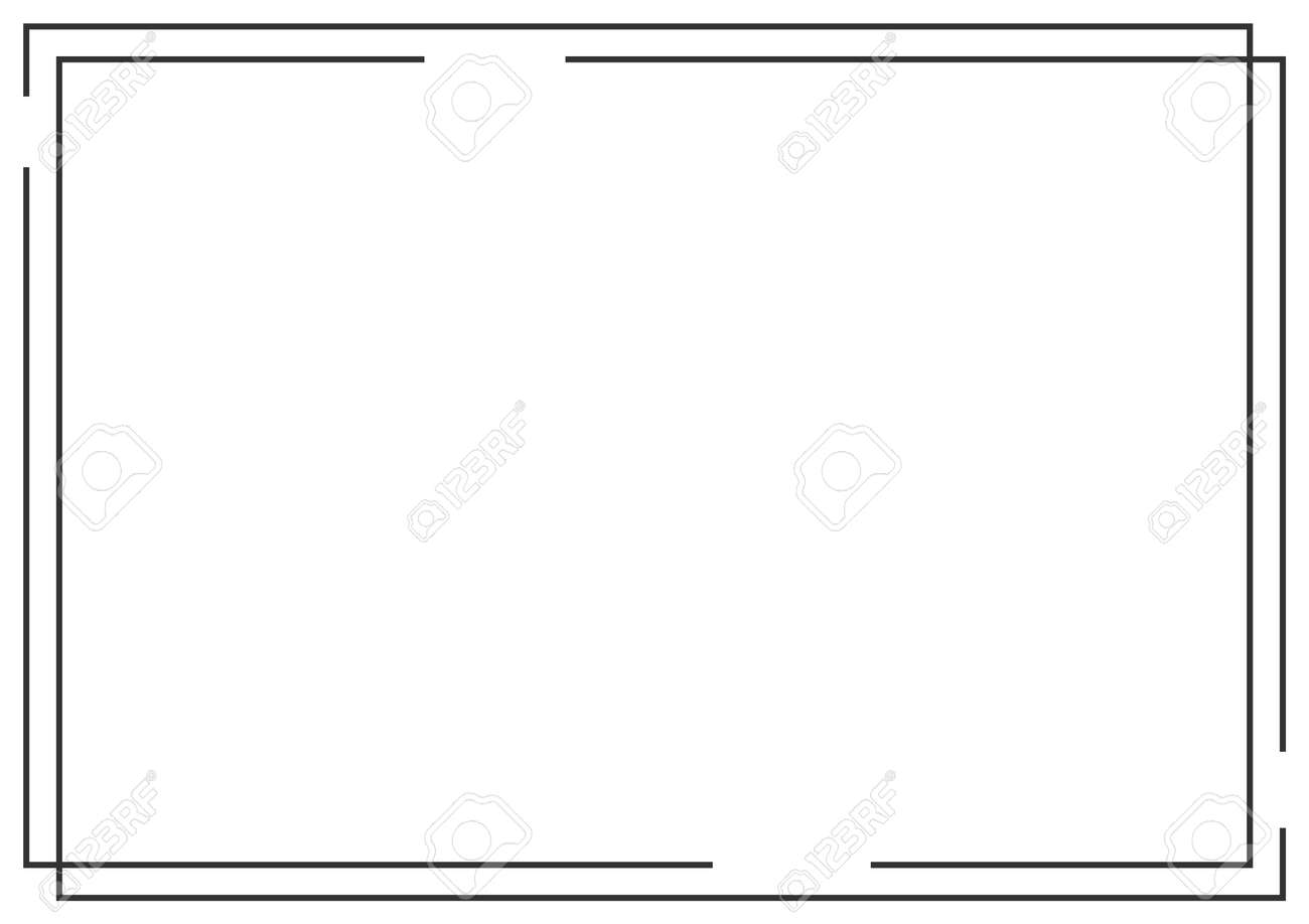 Frame And Border Isolated Vector. Black Outline On White Bakcground  Template. Royalty Free SVG, Cliparts, Vectors, and Stock Illustration.  Image 180899998., image size:1300x918