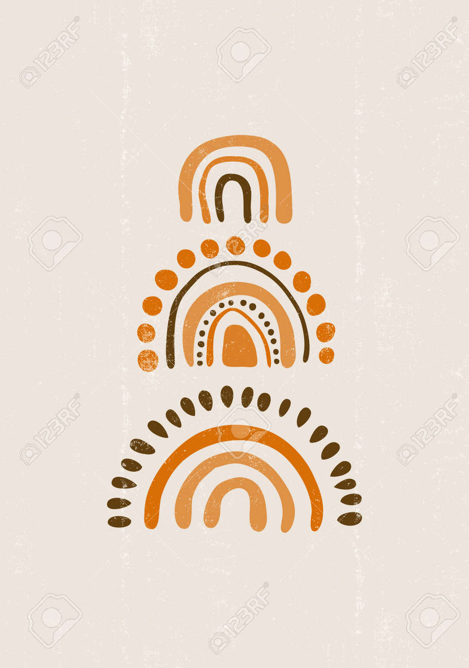 rainbow-vintage-print-boho-minimalist-printable-wall-art-geometric-abstract-print-bohemian-art-work-vector-royalty-free-svg-cliparts-vectors-and-stock-illustration-image-155282370