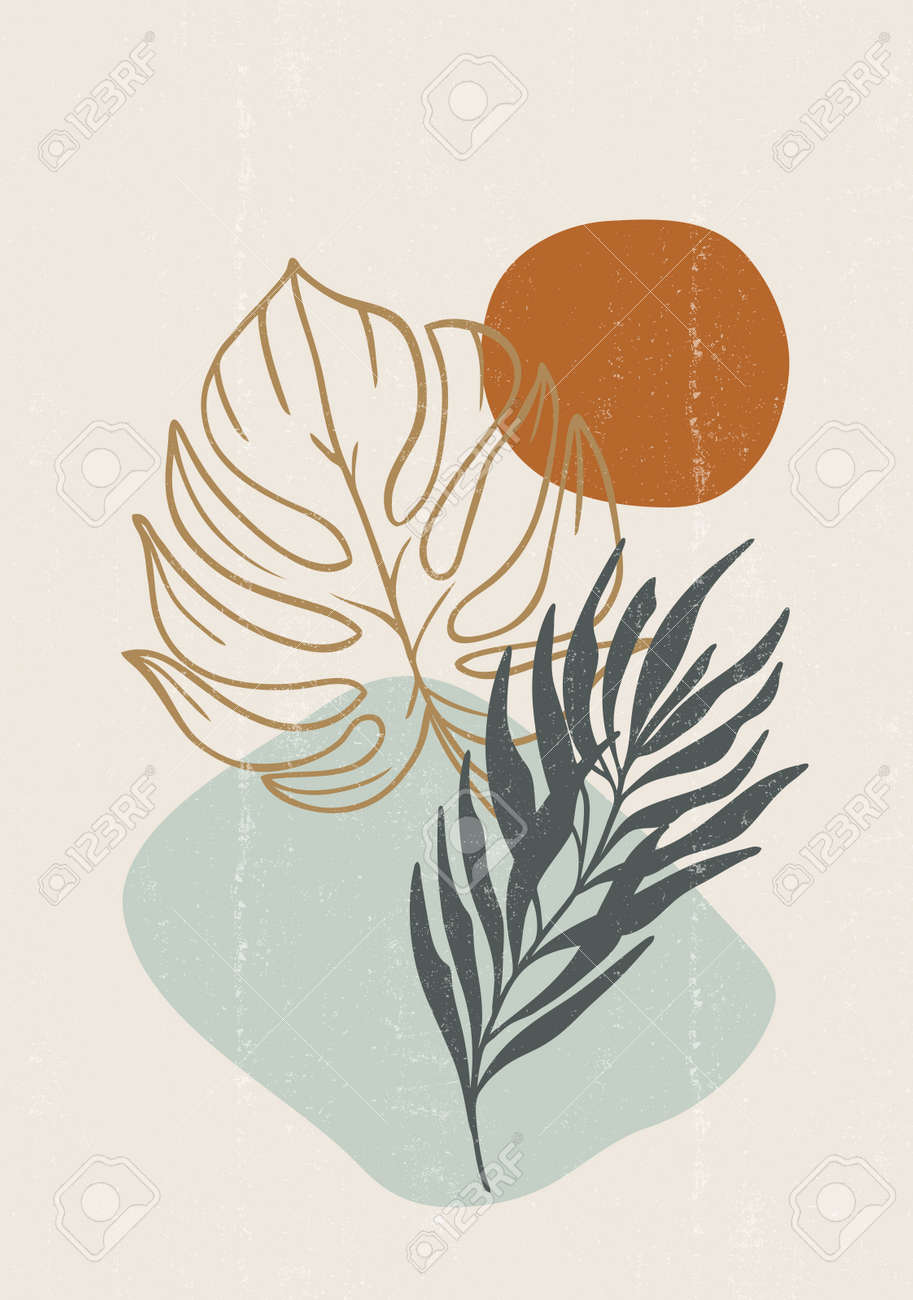 Digital downloadable illustration Digital Print Interior decoration. Wall art Wall Art Minimalist and botanical illustration