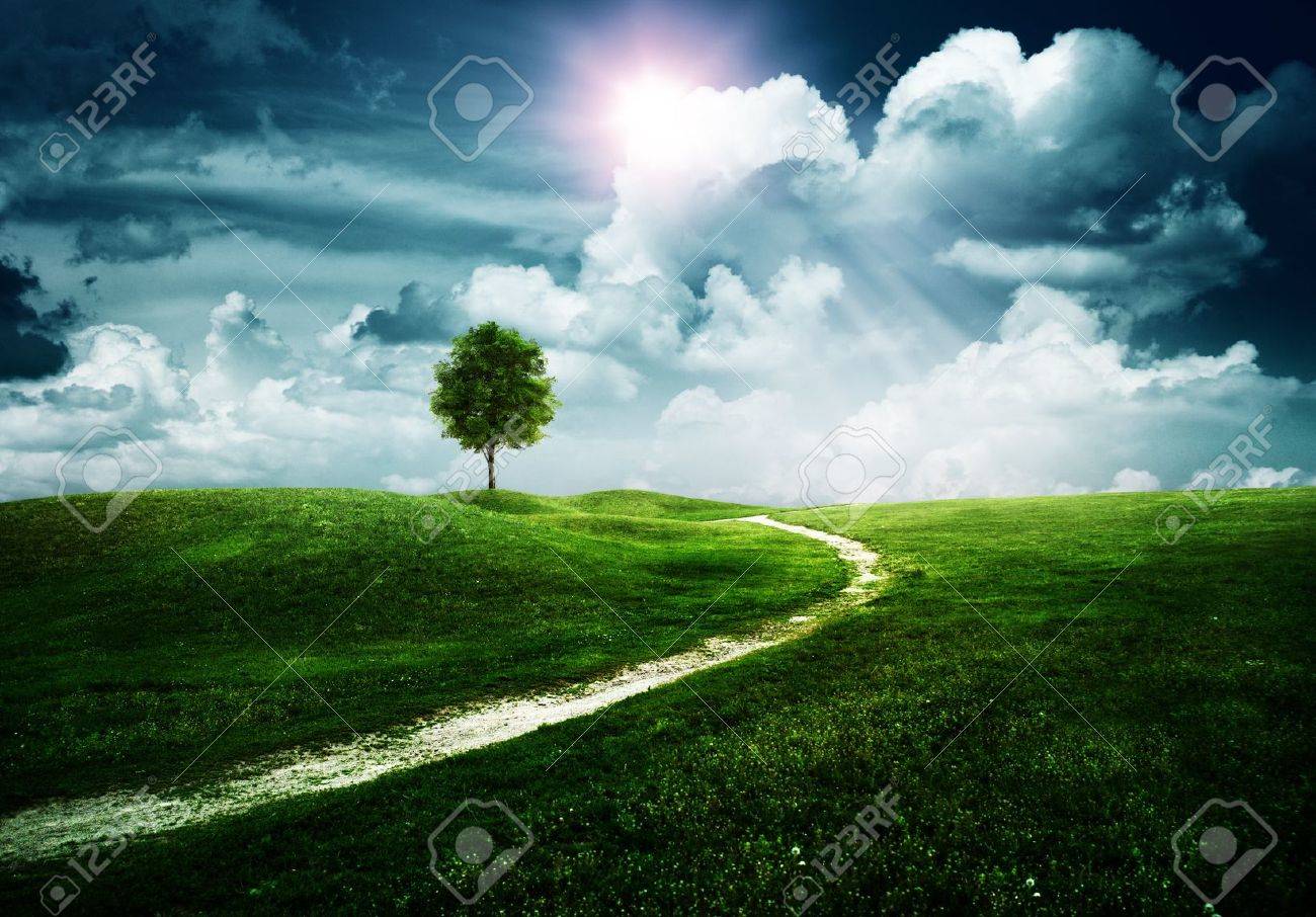 Straight way to the happy future. Abstract natural backgrounds - 14889675 Straight way to the happy future. Abstract natural backgrounds - 14889675