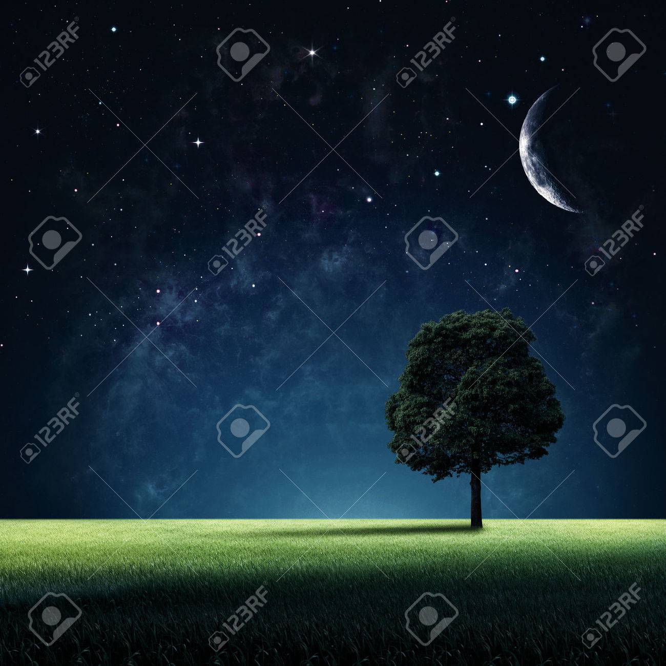 starry night abstract natural