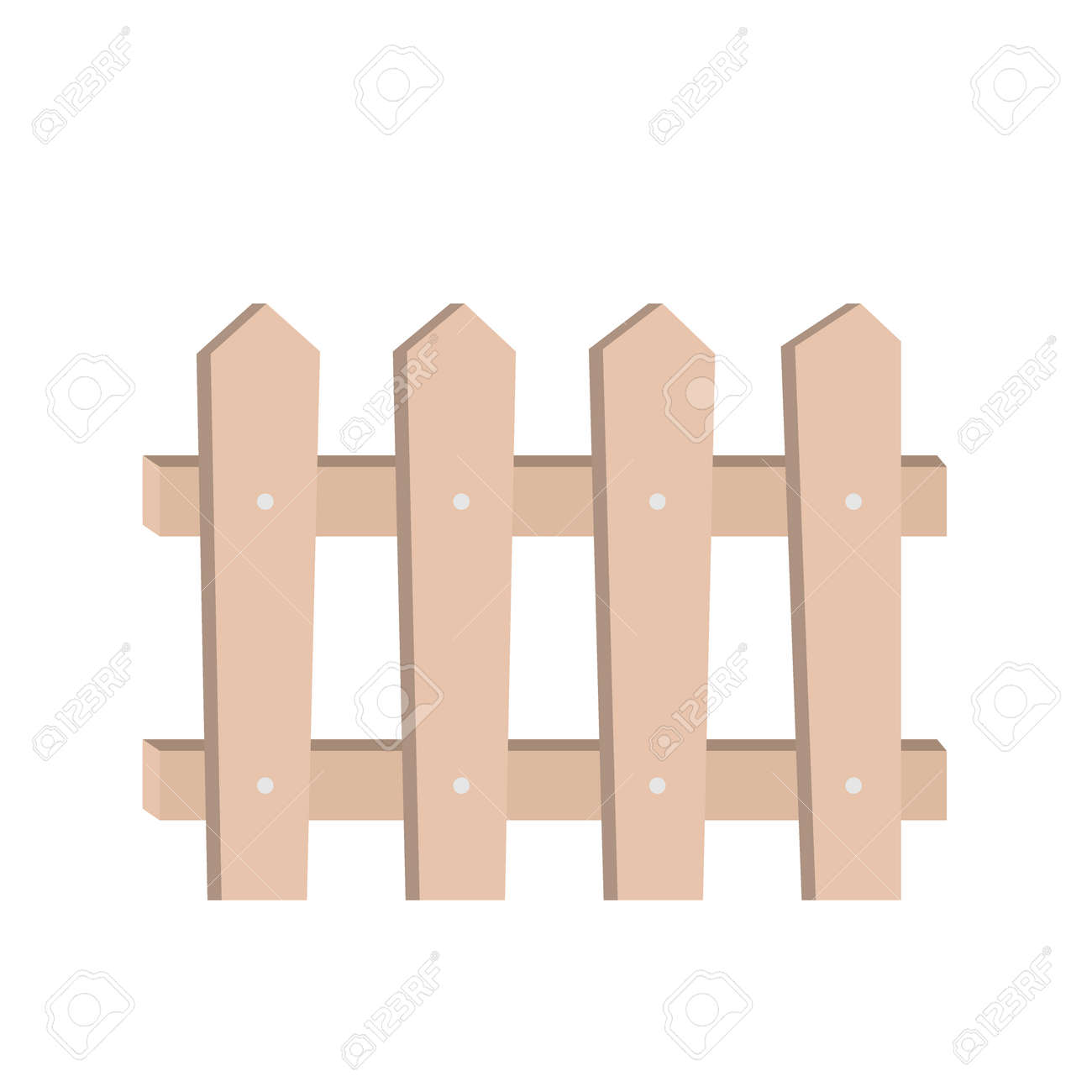 Cartoon Landscape with a Wooden Fence Stock Vector - Illustration of  nature, picket: 28387232, image size:1300x1300
