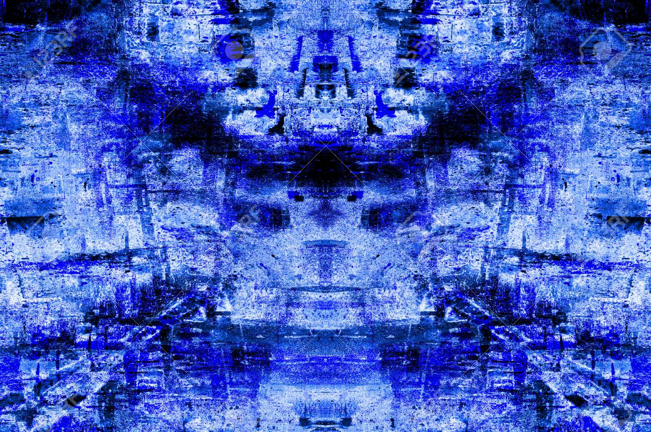 blue black white aged grunge wall background navy old weathered