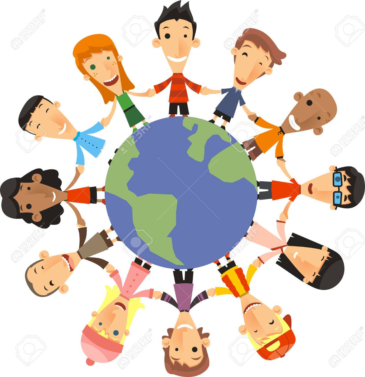 世界の子供の幸福のベクトル イラスト のイラスト素材 ベクタ Image