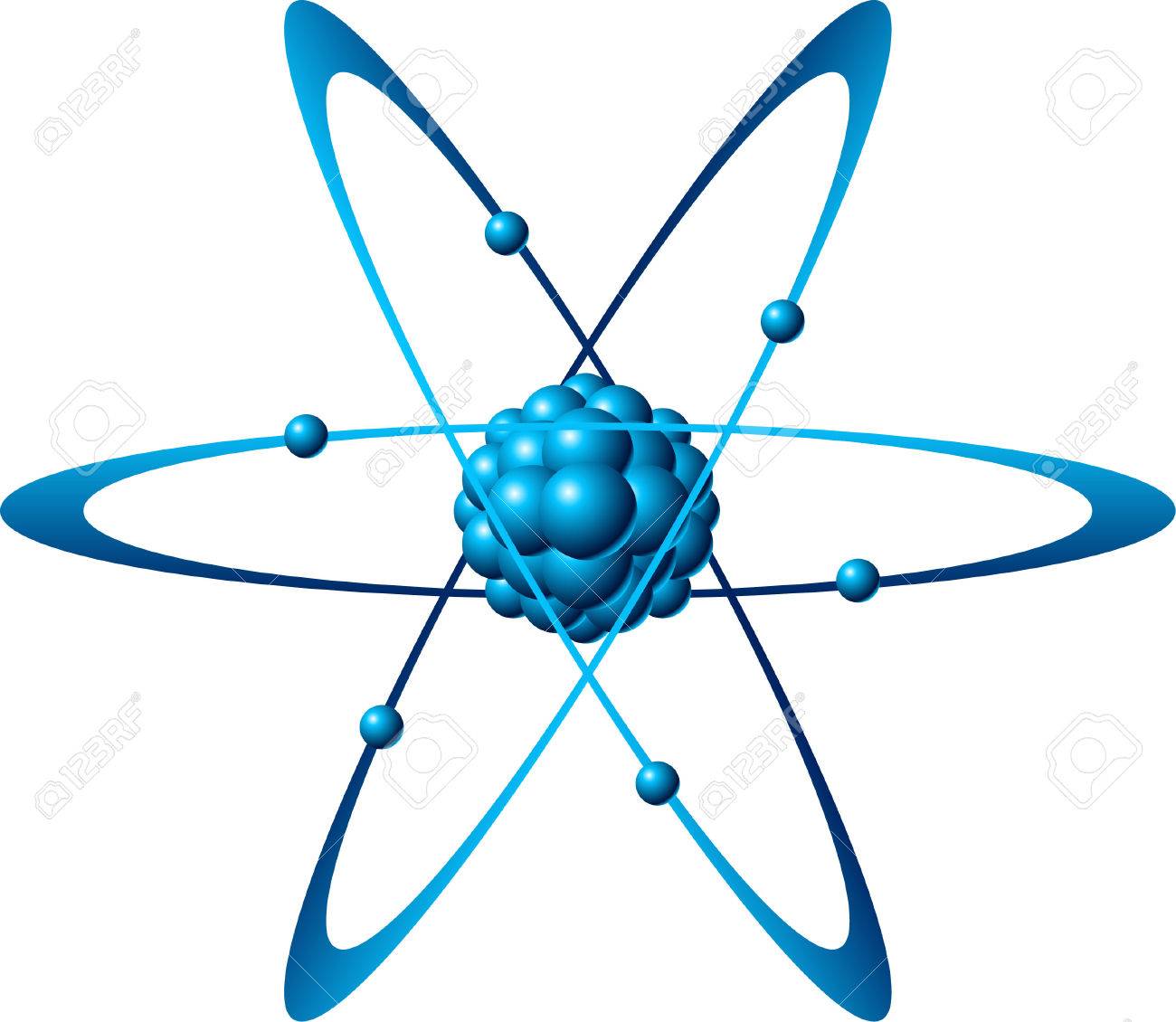 blue atom vector cartoon illustration royalty free cliparts vectors