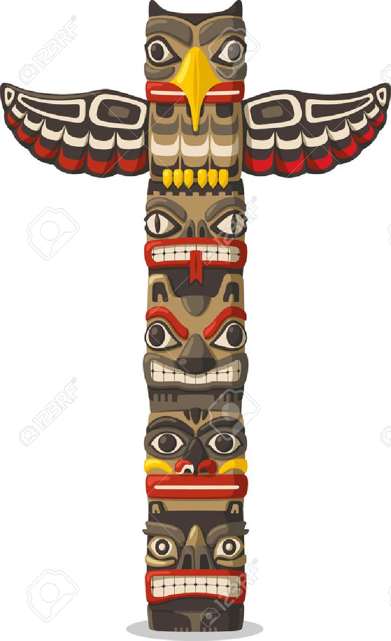 Totem Etre Objet Plante Symbole De Famille De L Animal De Representation Tribu Du Clan Illustration Bande Dessinee Clip Art Libres De Droits Vecteurs Et Illustration Image