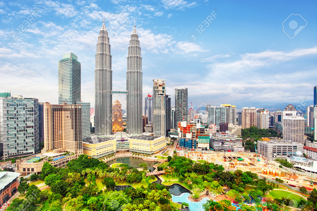 Scenery view of Petronas Twin Tower located in Kuala Lumpur - 54984946 Scenery view of Petronas Twin Tower located in Kuala Lumpur - 54984946