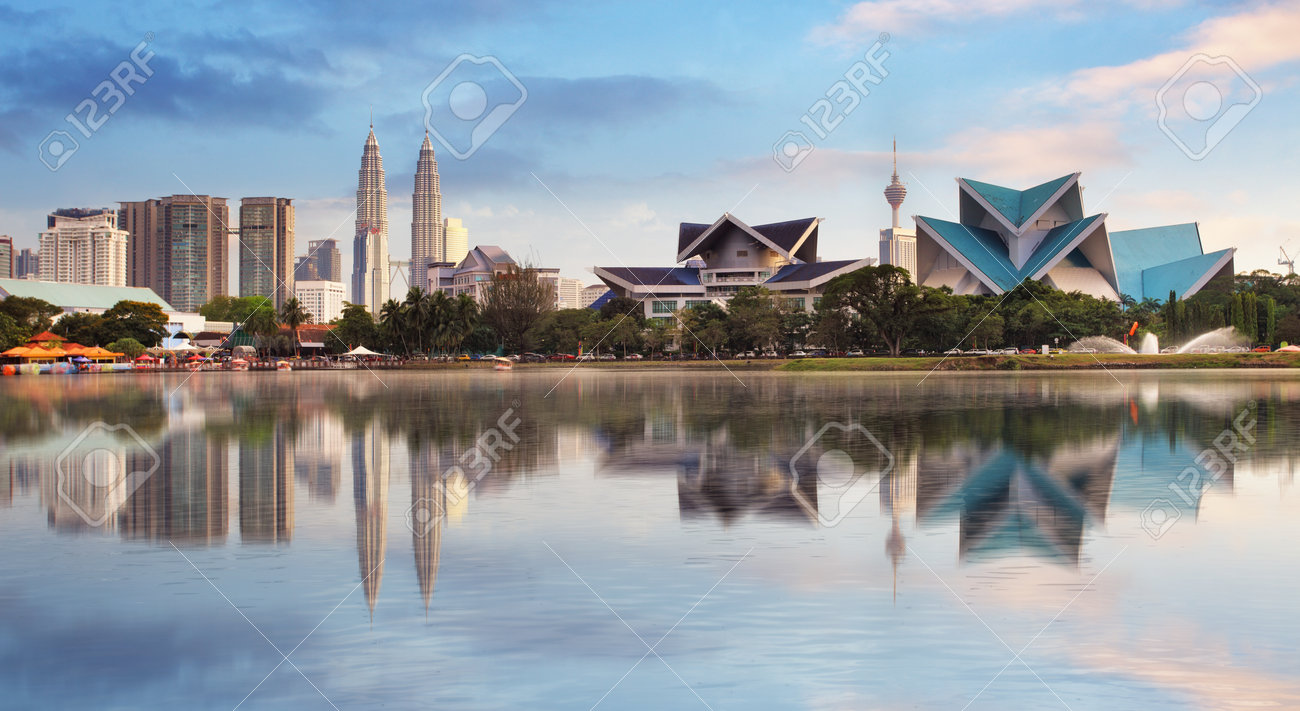 Kuala Lumpur, Malaysia skyline at Titiwangsa Park. - 57061853 Kuala Lumpur, Malaysia skyline at Titiwangsa Park. - 57061853