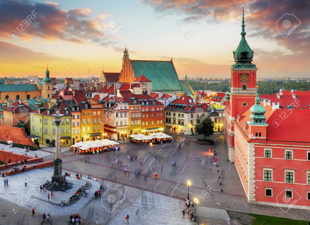 Night panorama of Old Town in Warsaw, Poland - 65908195 Night panorama of Old Town in Warsaw, Poland - 65908195