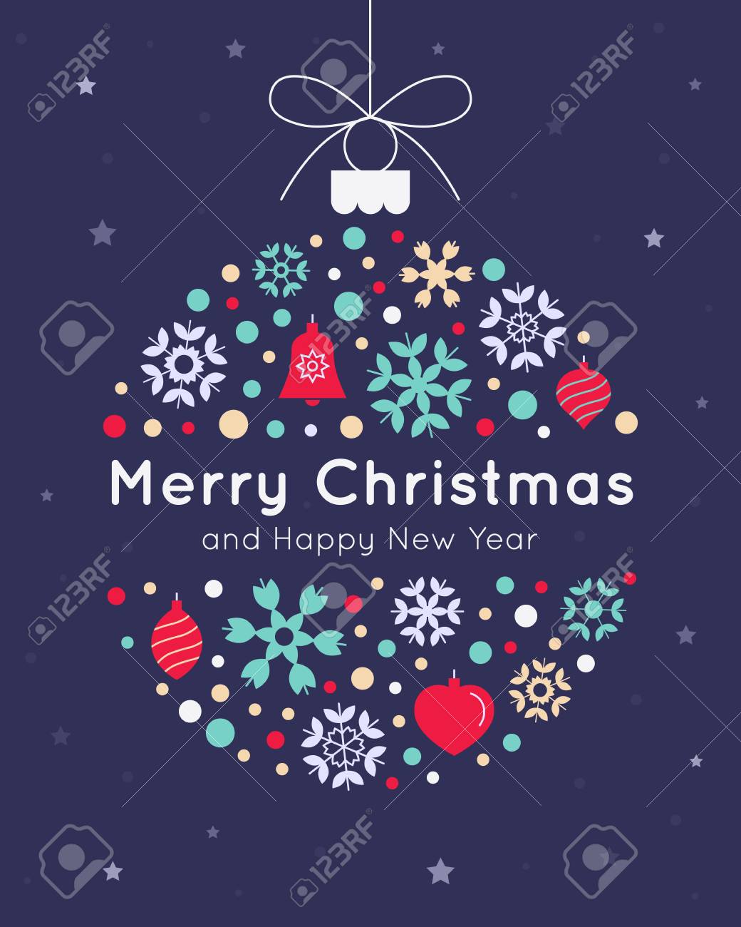 christmas card template with