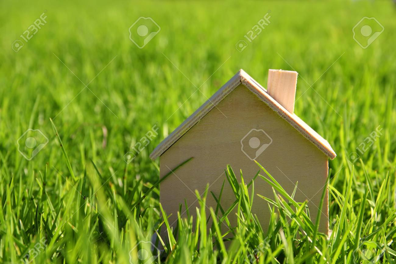 wooden toy house garden