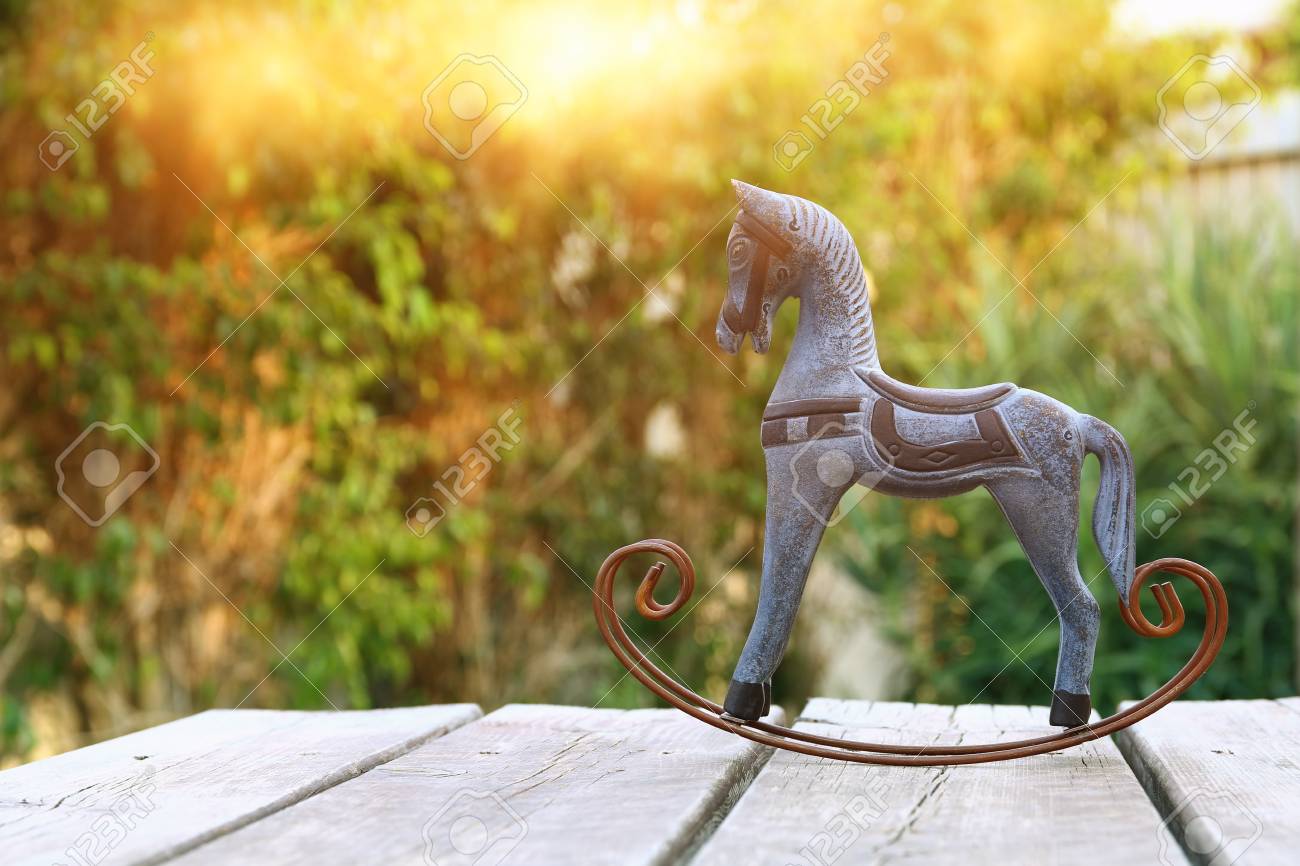 garden rocking horse