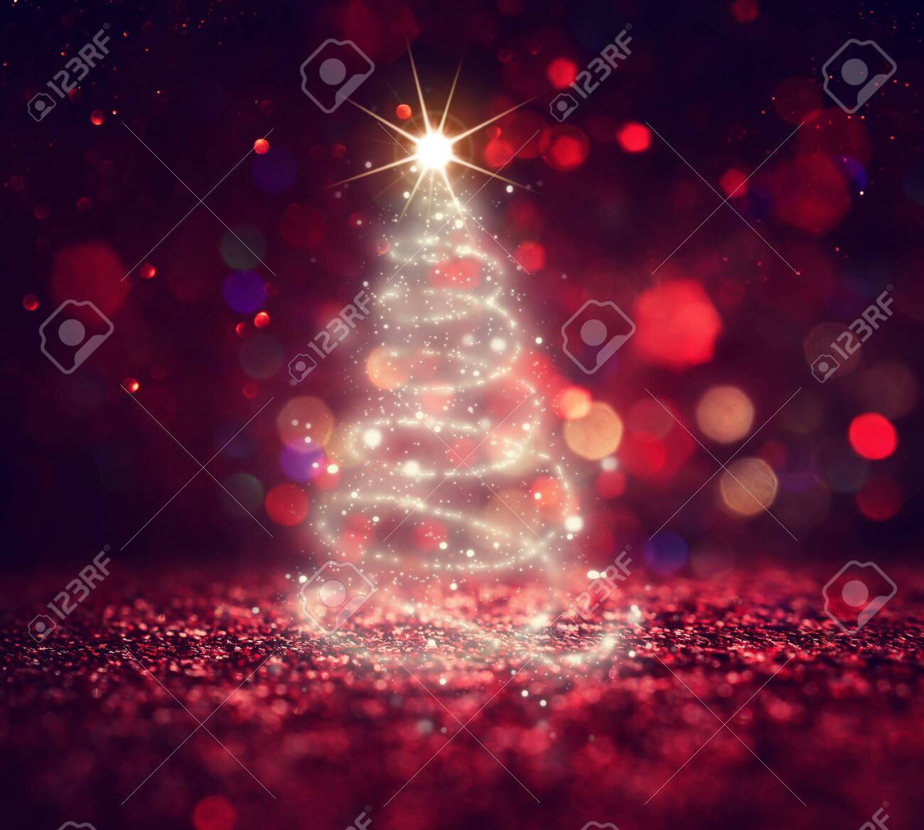 background of Christmas tree with defocused glitter lights - 133891099 background of Christmas tree with defocused glitter lights - 133891099