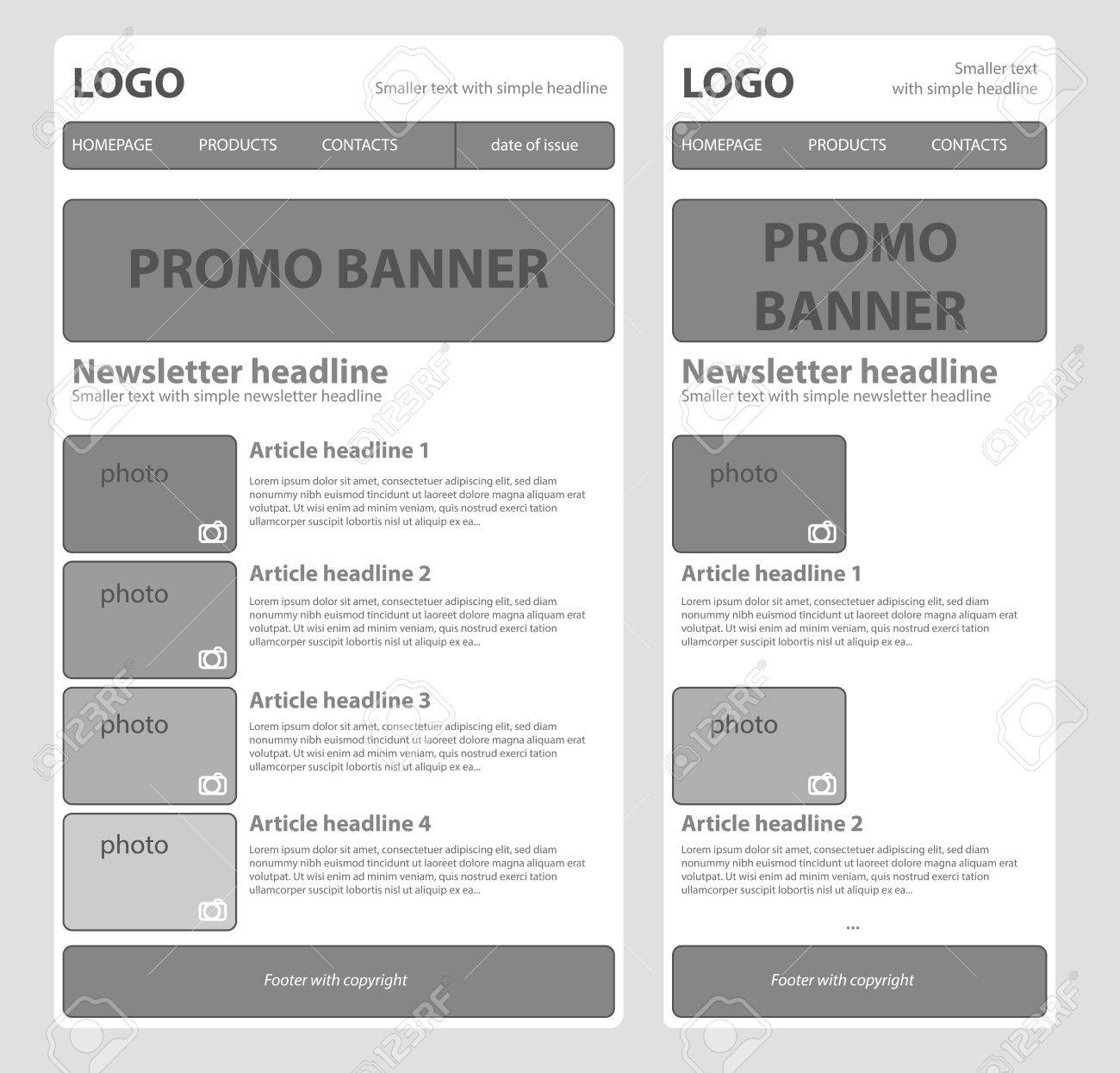 responsive newsletter template for business or non profit