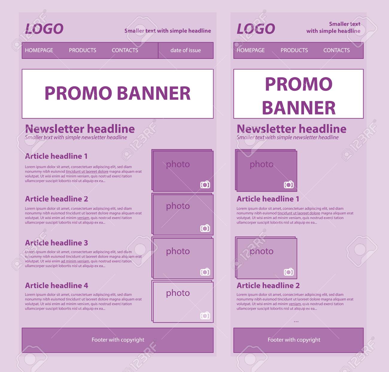 responsive newsletter template for business or non profit