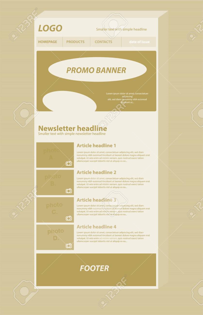 responsive newsletter layout template for business or non profit