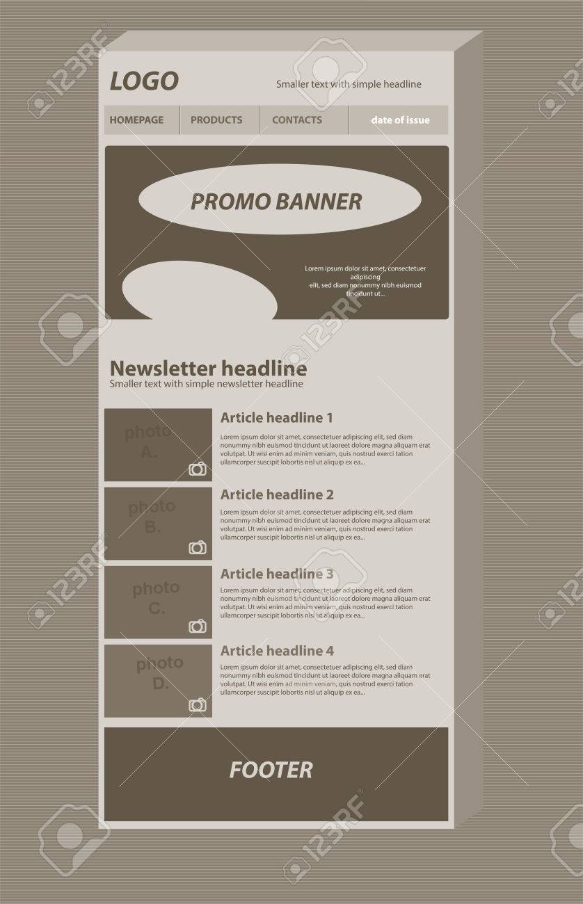 responsive newsletter layout template for business or non profit