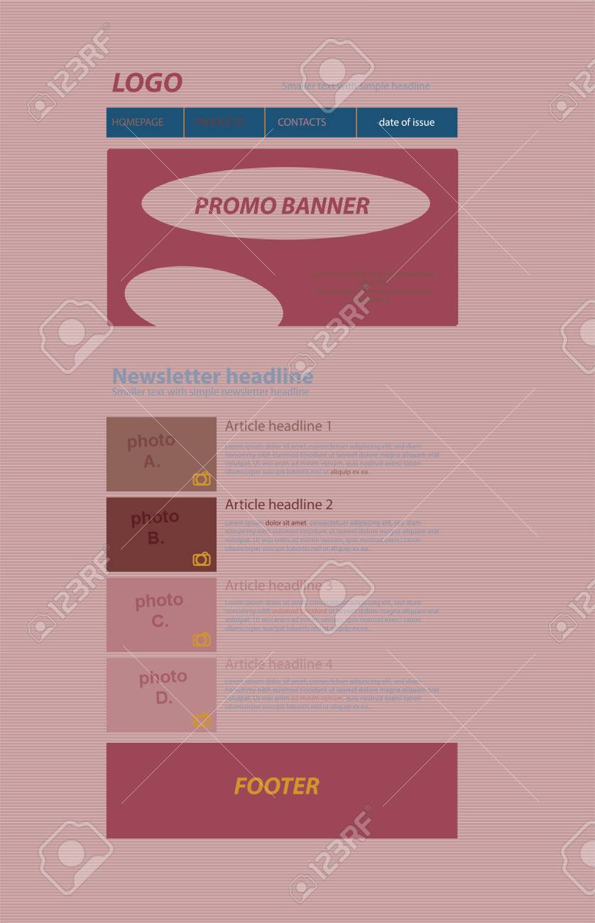responsive newsletter layout template for business or non profit